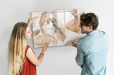 Lavagna magnetica per disegnare con motivo a foglie