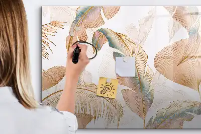 Lavagna magnetica per disegnare con motivo a foglie