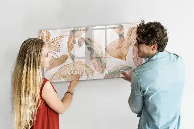 Lavagna magnetica per disegnare con motivo a foglie