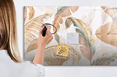 Lavagna magnetica per disegnare con motivo a foglie