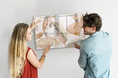 Lavagna magnetica per disegnare con motivo a foglie