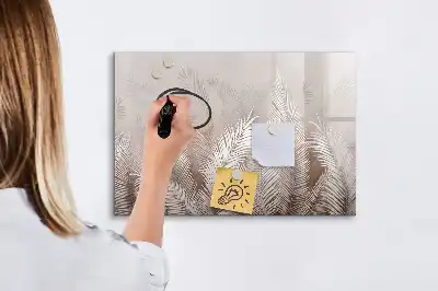 Lavagna magnetica con motivo a foglie esotiche