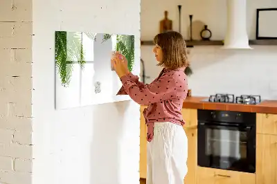 Lavagna magnetica per disegnare con motivo foglie di palma