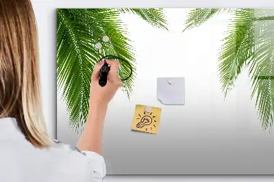 Lavagna magnetica per disegnare con motivo foglie di palma