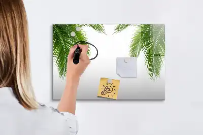 Lavagna magnetica per disegnare con motivo foglie di palma