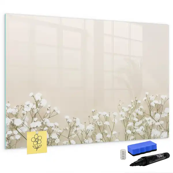 Lavagna magnetica per scrivere motivo fiori sbocciati