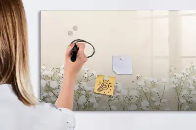Lavagna magnetica per scrivere motivo fiori sbocciati