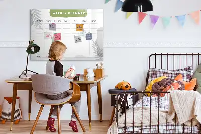 Lavagna magnetica per scrivere programma settimanale