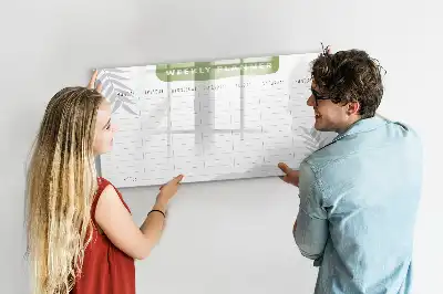 Lavagna magnetica per scrivere programma settimanale
