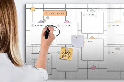 Lavagna magnetica per scrivere programma della settimana