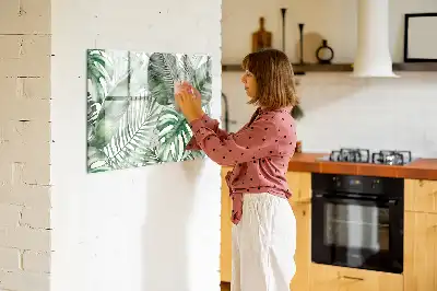 Lavagna magnetica per disegnare motivo foglie di piante