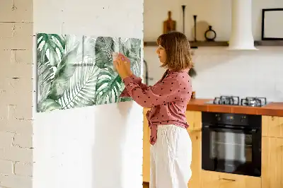 Lavagna magnetica per disegnare motivo foglie di piante