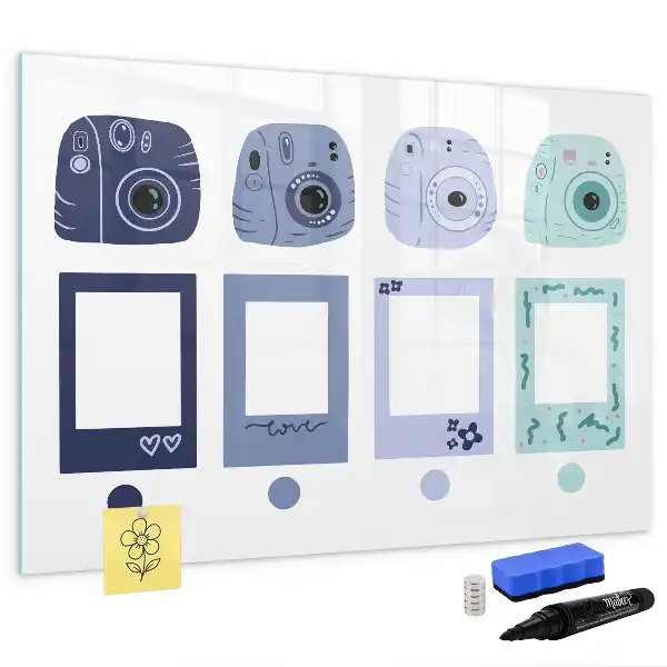 Lavagna magnetica per disegnare con cornici in stile polaroid