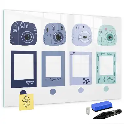 Lavagna magnetica per disegnare con cornici in stile polaroid