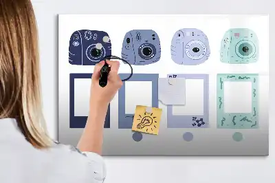 Lavagna magnetica per disegnare con cornici in stile polaroid