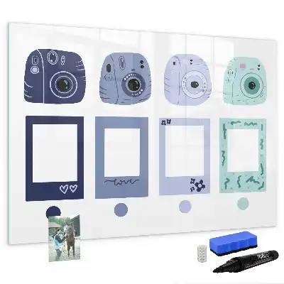 Lavagna magnetica per disegnare con cornici in stile polaroid