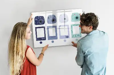 Lavagna magnetica per disegnare con cornici in stile polaroid