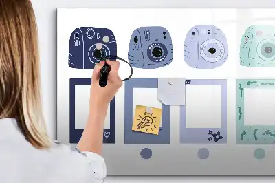 Lavagna magnetica per disegnare con cornici in stile polaroid