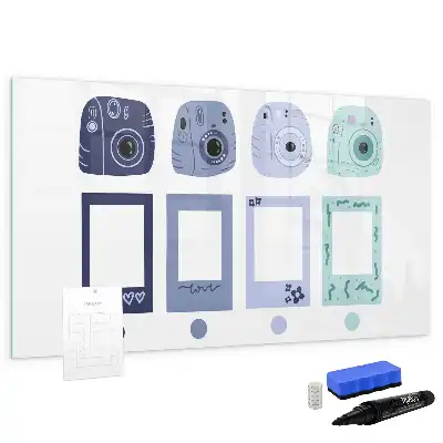 Lavagna magnetica per disegnare con cornici in stile polaroid