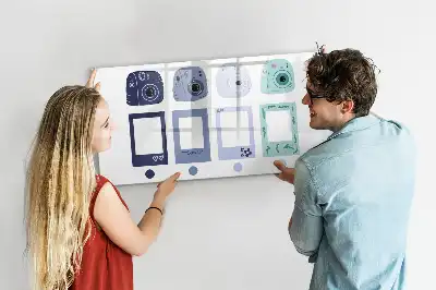 Lavagna magnetica per disegnare con cornici in stile polaroid