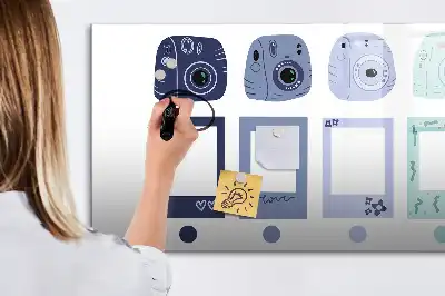 Lavagna magnetica per disegnare con cornici in stile polaroid