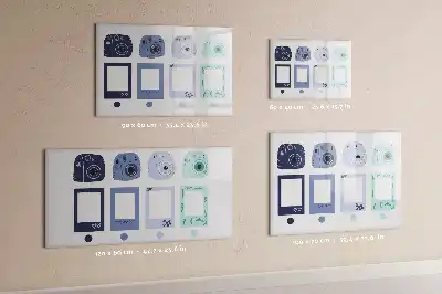 Lavagna magnetica per disegnare con cornici in stile polaroid