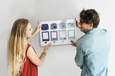 Lavagna magnetica per disegnare con cornici in stile polaroid