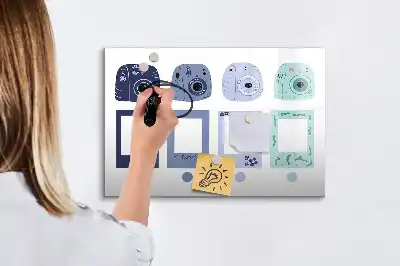Lavagna magnetica per disegnare con cornici in stile polaroid