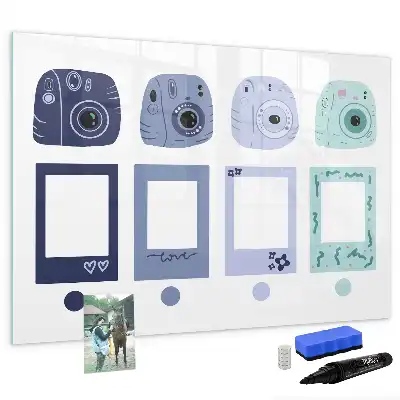 Lavagna magnetica per disegnare con cornici in stile polaroid
