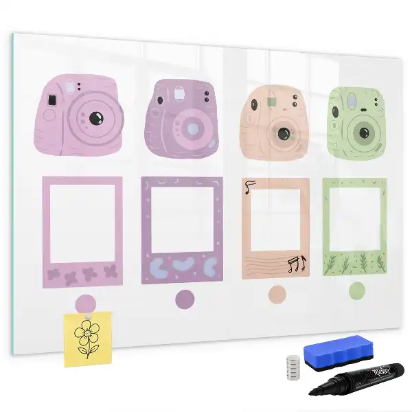 Lavagna magnetica per scrivere set di fotocamere