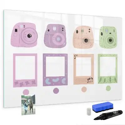 Lavagna magnetica per scrivere set di fotocamere