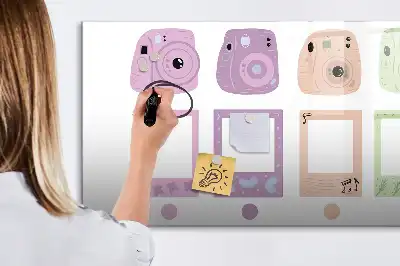 Lavagna magnetica per scrivere set di fotocamere