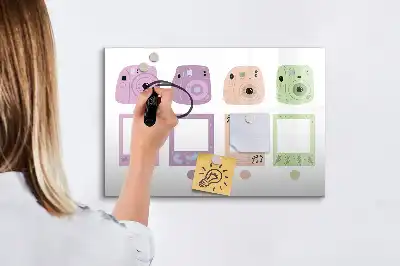 Lavagna magnetica per scrivere set di fotocamere