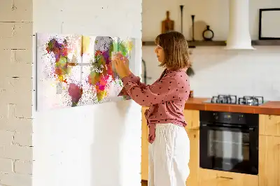 Lavagna magnetica per disegnare con stampa mappa del mondo ad acquerello