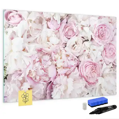 Lavagna magnetica per scrivere motivo con fiori decorativi
