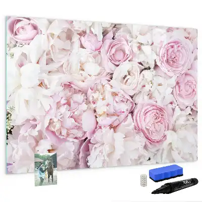 Lavagna magnetica per scrivere motivo con fiori decorativi