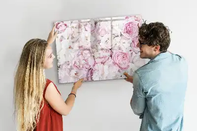 Lavagna magnetica per scrivere motivo con fiori decorativi