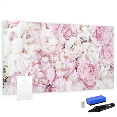 Lavagna magnetica per scrivere motivo con fiori decorativi
