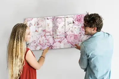 Lavagna magnetica per scrivere motivo con fiori decorativi