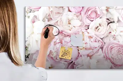 Lavagna magnetica per scrivere motivo con fiori decorativi