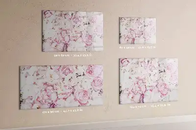 Lavagna magnetica per scrivere motivo con fiori decorativi