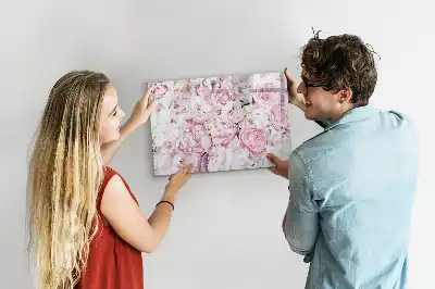 Lavagna magnetica per scrivere motivo con fiori decorativi