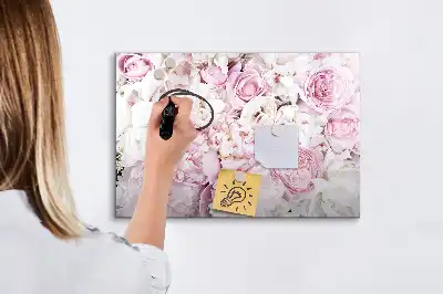 Lavagna magnetica per scrivere motivo con fiori decorativi