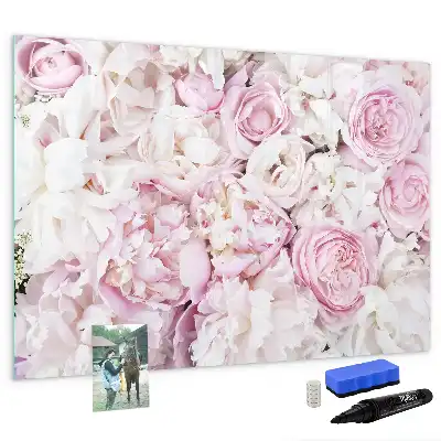 Lavagna magnetica per scrivere motivo con fiori decorativi