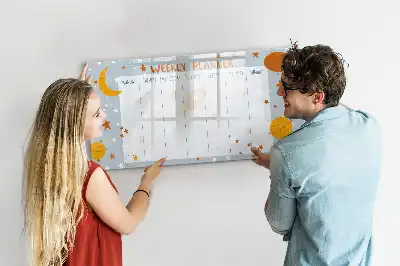 Lavagna magnetica per disegnare pianificatore settimanale