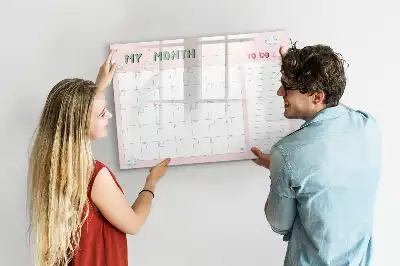 Lavagna magnetica per scrivere pianificatore mensile per bambini