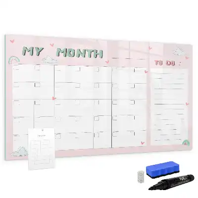 Lavagna magnetica per scrivere pianificatore mensile per bambini