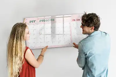 Lavagna magnetica per scrivere pianificatore mensile per bambini