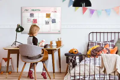 Lavagna magnetica per scrivere pianificatore mensile per bambini