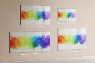 Lavagna magnetica decorata con motivo astratto arcobaleno